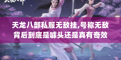 天龙八部私服无敌挂，号称无敌背后到底是噱头还是真有奇效？